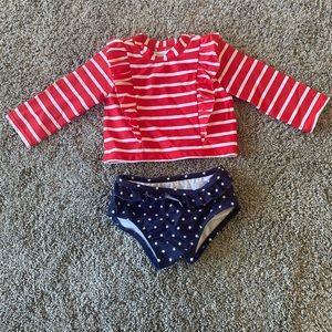 Janie and Jack bathing girl’s suit size 6-12 months
